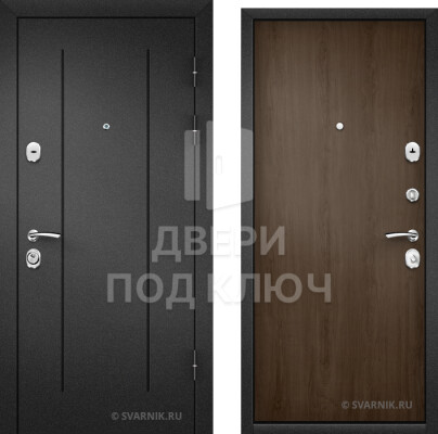 Металлическая уличная входная дверь с порошковым покрытием и установкой ДПК-7993
