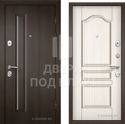 Входная утепленная дверь в коттедж с порошковым напылением ДПК-9850